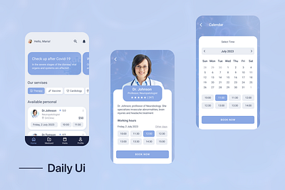 Medical app for Android dailyui uxui app design ui ux