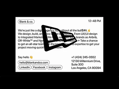 Blank & co. / Digital Agency Landing Page agency animation branding creative digital agency digital campaing home page landing minimal portfolio typography website