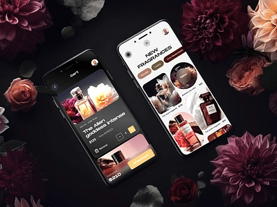 Beauty Shop - Mobile App Concept app bodycare card cart clean concept design facecare flowers inspiration ios mobile navbar onboarding perfume raspberry skin typography ui ux