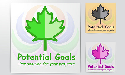 Potential goals logo 3d animation branding design graphic design illustration logo ui ux vector