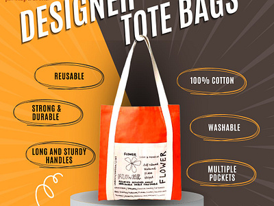 Reusable Tote Bags | 100% Cotton Shopping Bag | Designer Bag cottonbag travelbuddy travelessentials