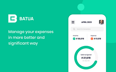 Batua_The Expense manager app design banking expense manager finance manager mobile app payments ui ux