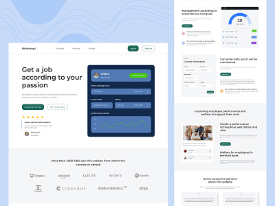 HR Management Landing Page | Exploration app bold dashboard design home page hrd interface landing page management mobile online page paragraph product service startup ui ux web website