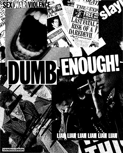 DUMB ENOUGH! - Poster Concept Design banner banner design black and white creative design graphic graphic design minimal poster poster collage