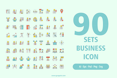 Business Icons bundle icon business icon business symbol busy symbol colored icon icon sets office icon vector icon