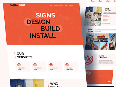 tagteamsigns.com __Website Redesign commercial signs design design build https:www.tagteamsigns.com install interior landing page monument signs new website permitting redesign service service provider service website signs storefront signs tagteamsigns ui ui design website