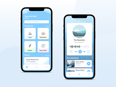 Med Veda - Meditation App Concept app app design design figma illustration meditation mobile trending ui user interface ux visual