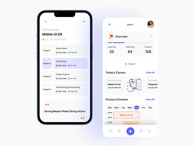 Online Course Mobile App app app designer appdesign application clean course design learning minimal minimalist mobile online class online course ui ui design uidesigner uiux