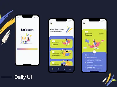 English Learning Platform animation dailyui uxui app design ui ux