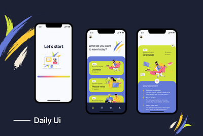 English Learning Platform animation dailyui uxui app design ui ux