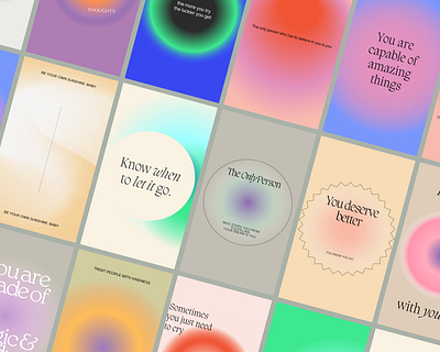 Gradient Aesthetic Quote Instagram Template aura canva canva template design gradient instagram template