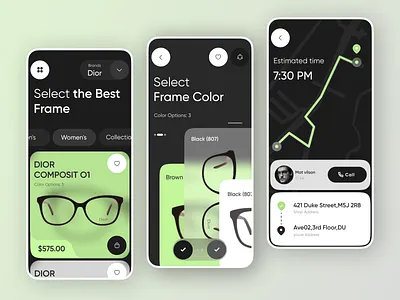 Eyeglasses Store-Mobil Version app app design design ecommerce ecommerce app eyeglasses eyewear eyewear style fashion frames on boarding ui ui design uiux