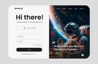 Space Website animation branding graphic design logo motion graphics ui