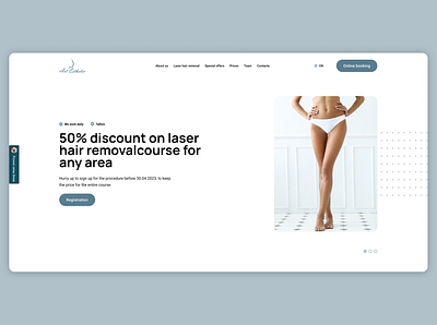 Website design laser hair removal branding design minimalism ui ux uxui