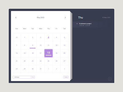 Modern Calendar with Todo in HTML, CSS and JS graphic design ui web web design web development