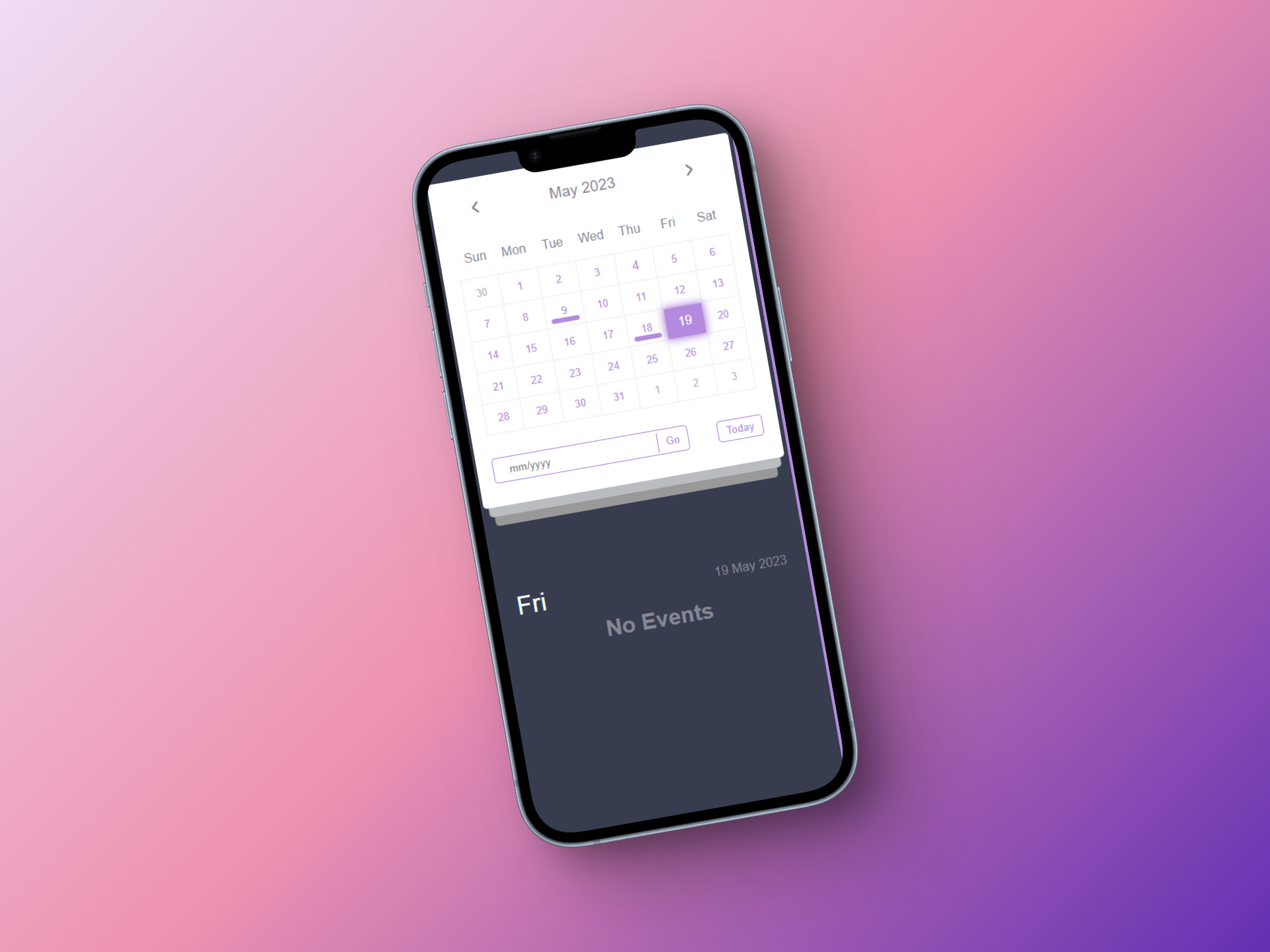 Modern Calendar with Todo in HTML, CSS and JS by Waseem Anjum on Dribbble