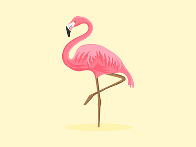 nice pink flamingo adobe illustrator app cute design flamingo graphic design illustration logo nice vector