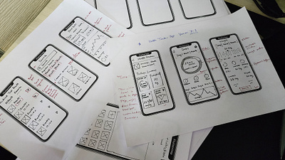 Some wireframes for the Fitness Health Tracker App doodle drawing high fidelity information architecture ink interaction lo fi low fidelity mobile mobile app pencil principle prototype sitemap sketchbook ui user experience user flow wireframes wires