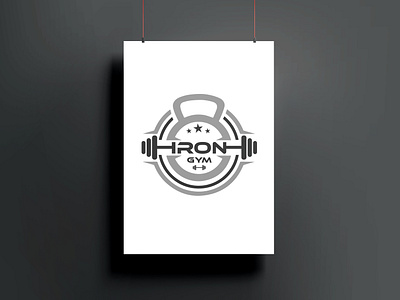 Iron Gym Logo Design 3d branding design fiverr graphic design gym illustration logo ui vector