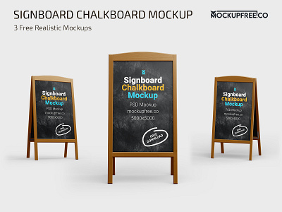 Signboard Chalkboard Mockups chalkboard free freebie mock up mockup mockups photoshop psd signboard template templates