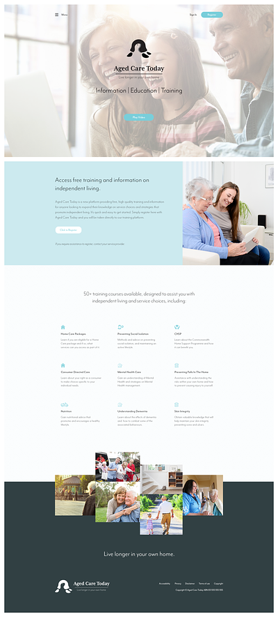 Aged Care Today Website aged care branding business clean design logo minimal modern ui web web design