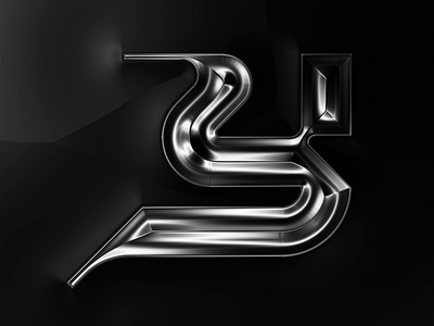 Y – 36DOT 2023 36daysoftype 3d abstract art chrome chrometype design generative graphic design illustration lettering motion graphics typography vector