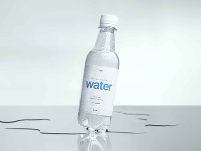 Free Transparent Small Plastic Bottle Mockup (PSD)