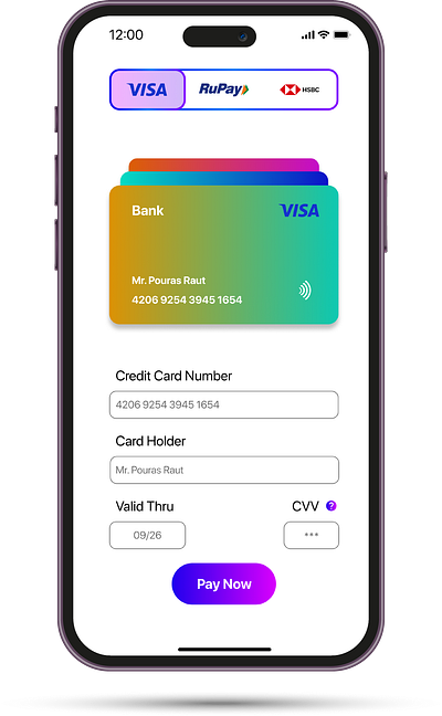 Credit Card checkout page app dailyui design graphic design iphone mocup ui