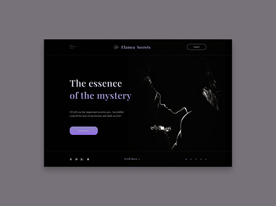 Mystery Design 🔮 branding design designer first screen graphic design image magic design photo ui uidesign ux uxdesign web webdesign website