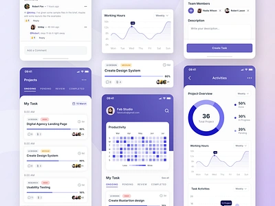 WorkMate - Collage version app calendar collage collage version design management management app mobile design project project manager task task manager team team management to do list todo ui ui design ux