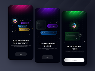 Streaming Platform - Onboarding appdesign colors community concept design game gameplatform gamer minimal onboarding platform stream ui uidesign userinterface