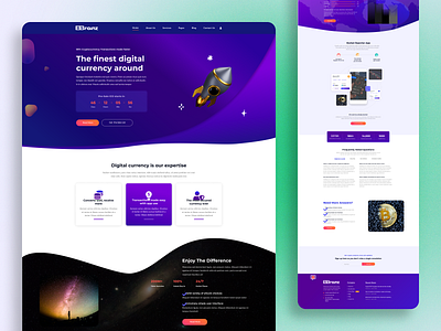 Finance Management Website Landing Page bbrainz blockchain clean crypto cryptocurrency currency defi design digital finance icoland landing page marketplace modern money scale ui uiux web3 website