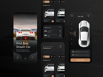 Car Rental App Design 🚖 app design booking app booking car car car booking car hire driver interface luxury car rent mobile app design mobile ui rent rent a car rental app rental company transport ui visual design uiux ux