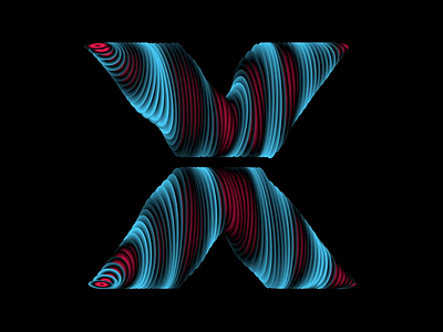 36 Days of Type - X 36 days of type 36daysoftype animation design font generative gradient graphic design kinetic kinetic type letter motion motion design type typography x