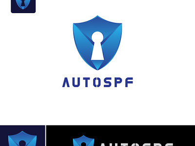 AutoSPF Modern Security logo design abstrat app branding design flat graphic design illustration logo simple logo ui ux vector