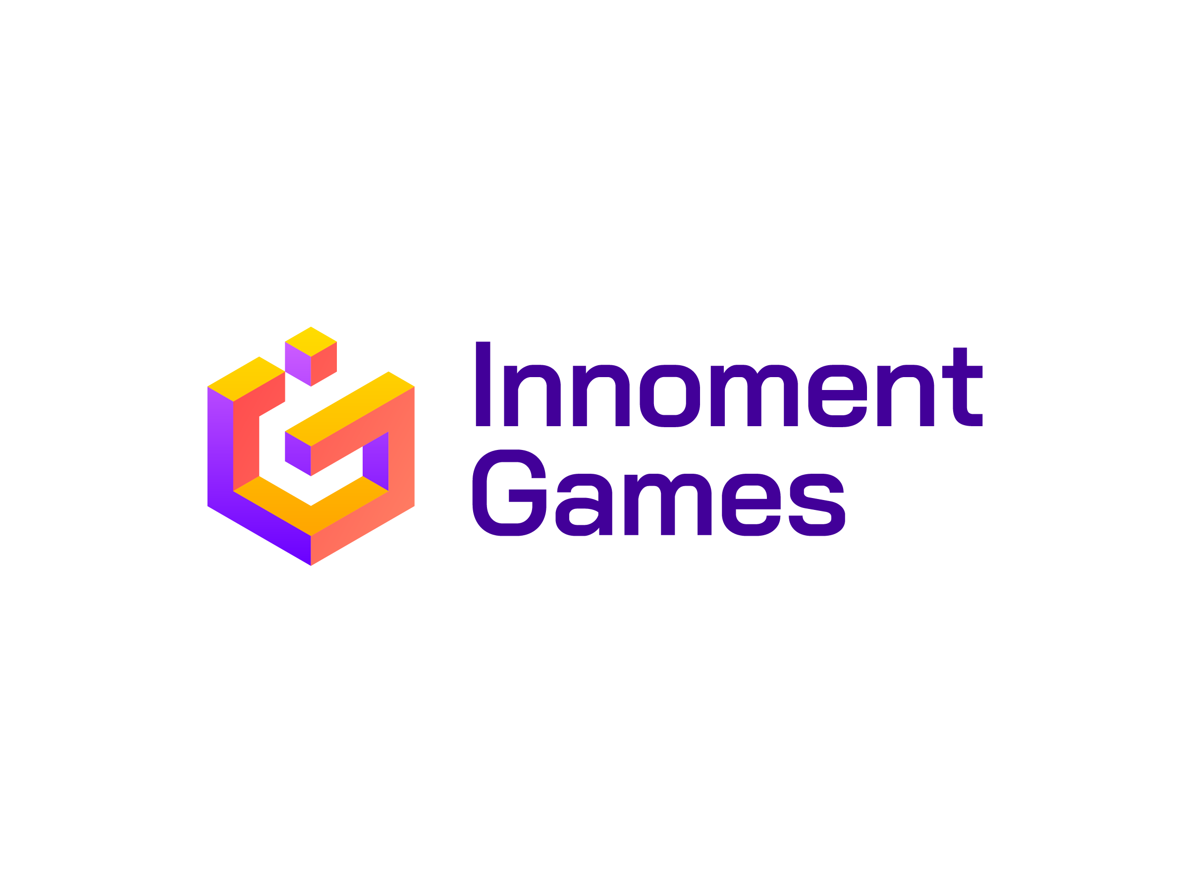 Innoment Games — 3D Isometric Logo for Game Developer 3d logo brand identity branding colorful logo game logo game studio gaming logo geometric gradient logo icon ig logo isometric logo logo design logotype mark modern logo monogram symbol visual identity
