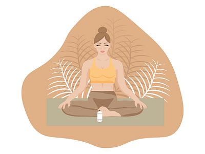 yoga woman adobe illustrator cute design graphic design illustration logo lotos vector yoga yoga girl yogawoman