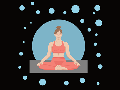 yoga girl adobe illustrator body cute design face graphic design illustration logo vector yoga girl yoga.