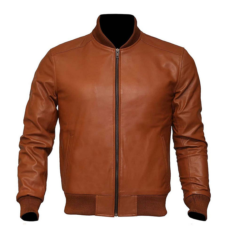 Mens Tan Brown Real Leather Bomber Jackets By Leather Store On Dribbble 7614