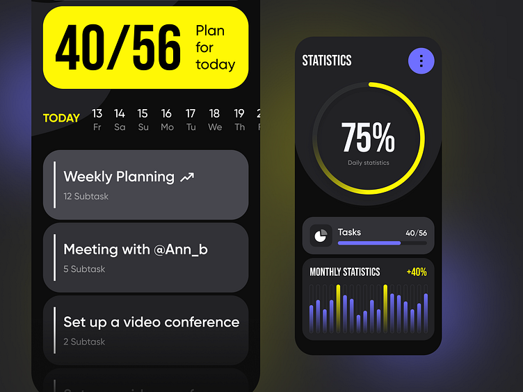 Task Tracking App by Yulia on Dribbble
