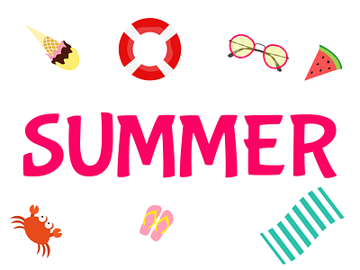 hello summer adobe illustrator cute design graphic design hello summer ice cream illustration logo summer sunglass vector