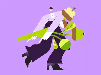 Bloom bloom character design flat illustration flowerpower flowers goodmood happy illustration man nature woman
