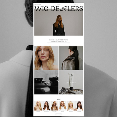 Minimal E-commerce website for wig brand e commerce elegant minimal ui webdesign white