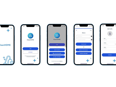 CleanHome Stuttgart app branding design graphic design illustration ui ux