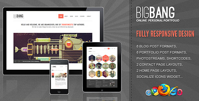 Bigbang - Responsive WordPress Theme website template