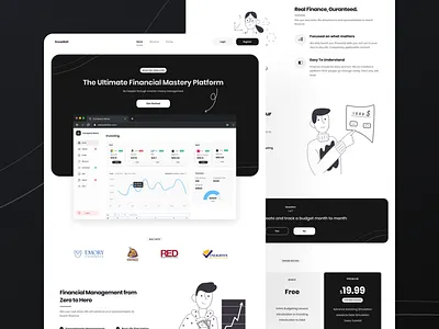 Finance SaaS - Landing Page Design fintech landing page saas web design
