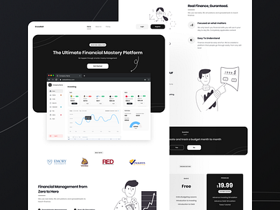 Finance SaaS - Landing Page Design fintech landing page saas web design