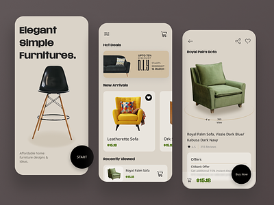 eCommerce Furniture - Mobile App creative design ecommerce furniture mobile app ecommerce mobile app ecommerce mobile app design furniture mobile app mobile app ui