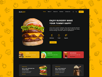 Burgery 3d animation app branding dashboard design illustration logo ui vector