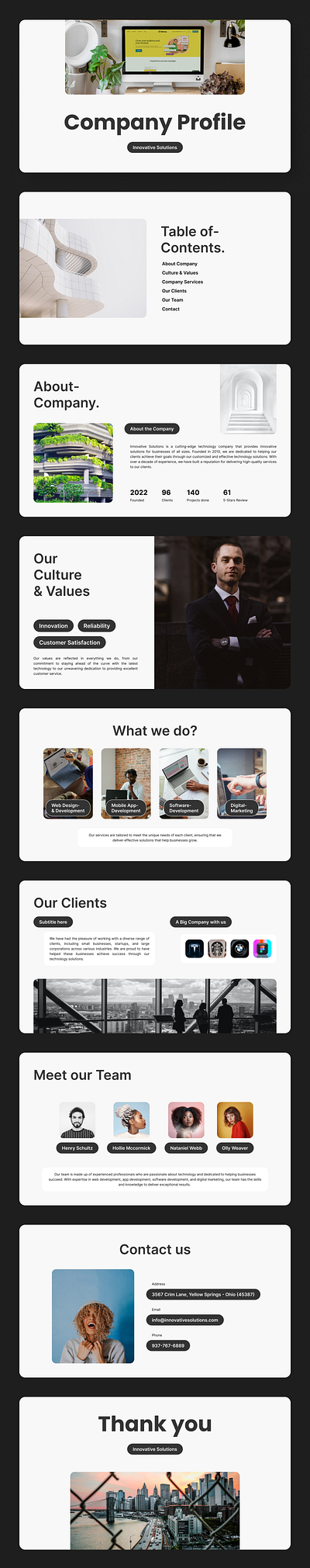 Company Profile Template by Design18th on Dribbble